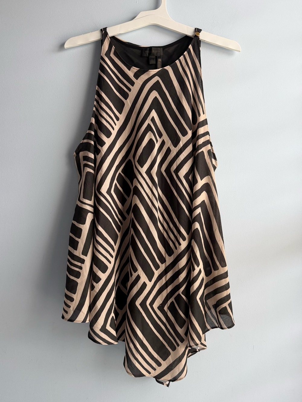 Donna Karan New York Women's Printed Sleeveless Blouse Size XL
